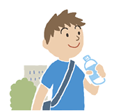 飲料水の持ち運び(PETボトル)図